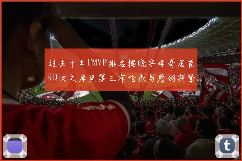 过去十年FMVP排名揭晓字母哥居首KD次之库里第三布伦森与詹姆斯紧随其后